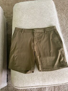 RHONE Olive Green Hybrid Performance Shorts